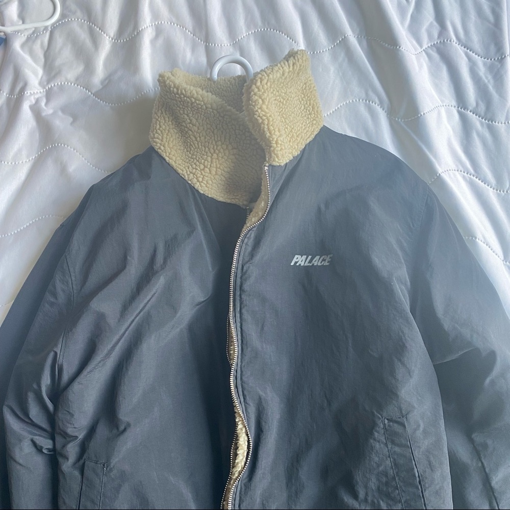 Palace Reversible Zip-up Jacket (Black/Sherpa)